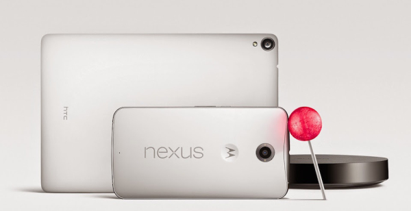 Google正式发布Nexus 6和Nexus 9，Android 5.0代号确定为Lollipop