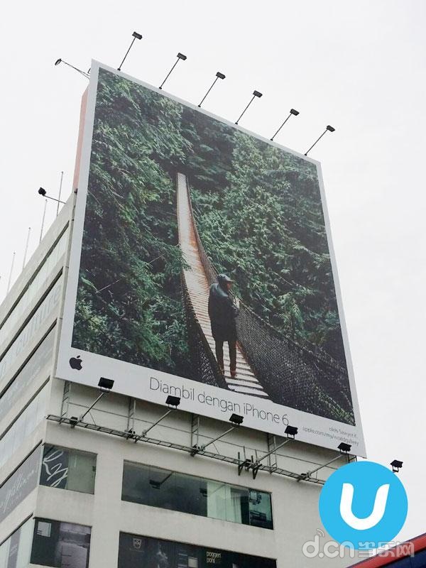 摩天大楼挂iPhone 6拍的巨幅照