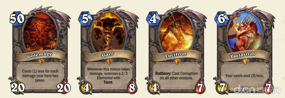 Hearthpwn通过拆包得到的一些乱斗模式Boss橙卡