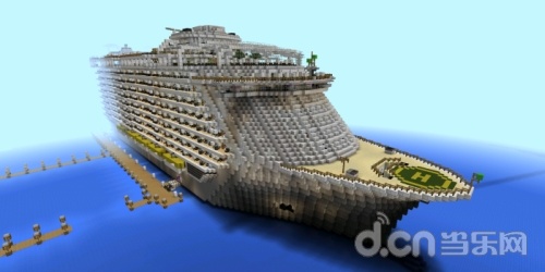 《我的世界手机版》超豪华轮船建筑下载:海洋