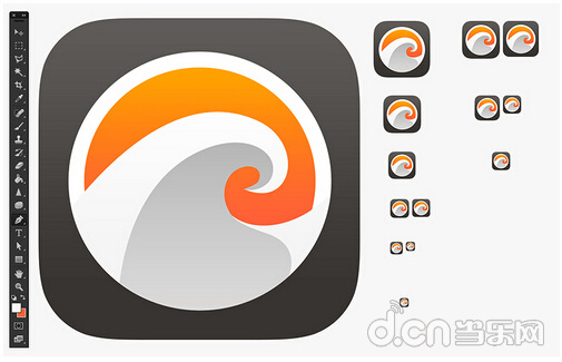 AppIconTemplate.com 给出了很好的建议: 设计不同尺寸的图标,并在多种环境下测试。 设计要简单,专注于单个要素或形状。 缩放时,图标应清晰可辨。 我们发现,大多数设计师都借助 Illustrator、Photoshop 或 Sketch 等软件来实现图标的可缩放性。对于第一次参与图标设计的新手来说,最好使用模板。AppIconTemplate.